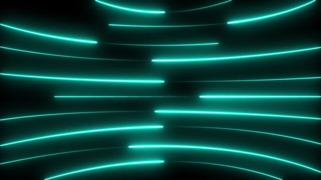 neon line animation on a black background