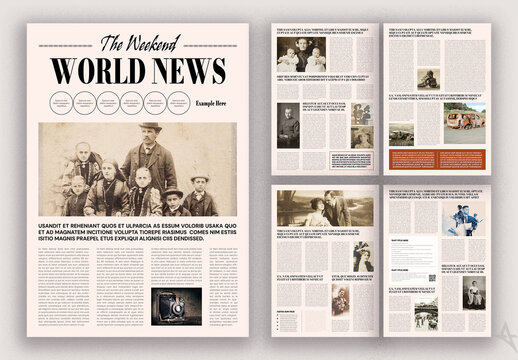Weekend World News Template Layout