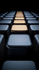 Obraz premium Gold and black cubes. Abstract 3d textured background.