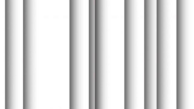 Abstract White Vertical Paper Cut Background with Layered Shadow Stripes, Minimal Vertical Fold Background Featuring Clean White Paper Layers