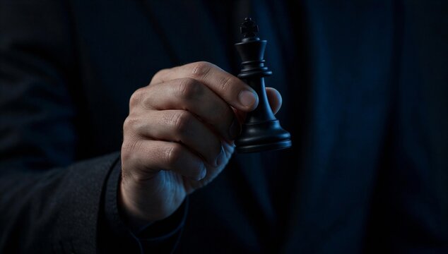 Hand holding a compass in a dark suit symbolizes leadership skill, guidance, direction, vision, and confident decision making.