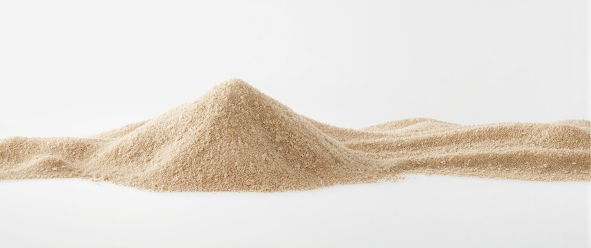 Sand Pile on White Surface with Soft Textures