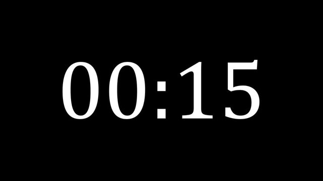 Countdown Digital Clock Animation 30 to 0 second Countdown digital clock timer icon.Animation of glowing 30 to 0 second countdown timer. Motion graphics of count down concept.4k video