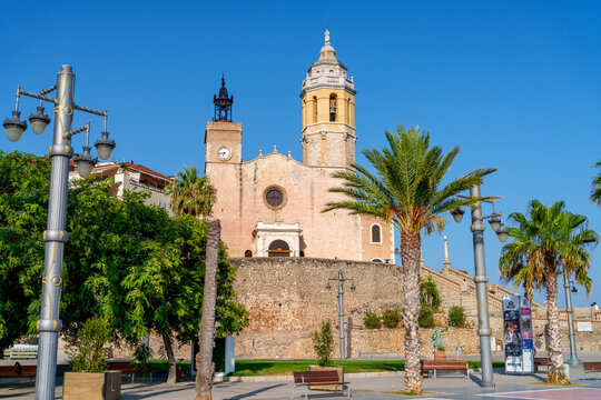 Historic Church of Sant Bartomeu and Santa Tecla in Sitges Spain
