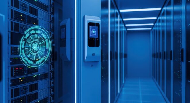 Access Control Panel in a Modern Server Room
