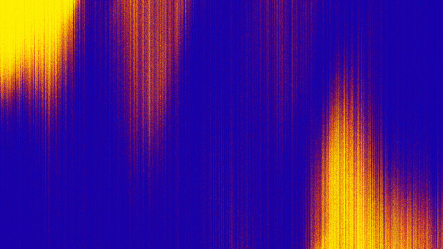 Abstract Glitch Audio Spectrogram Blue and Yellow Thermal Wave Background