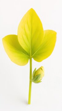 Green geranium leaf. Fresh plant foliage isolated on white.