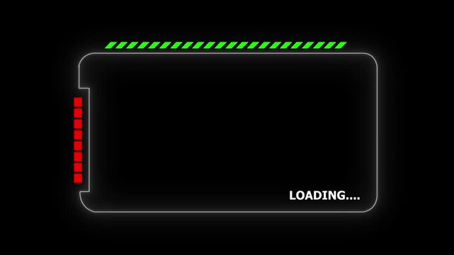 loading screen gamer aesthetics, futuristic technology concept, alpha channel supported, loading holographic card or pop up with progress bars,high tech,cyber space, hacking database,glowing alert.4k