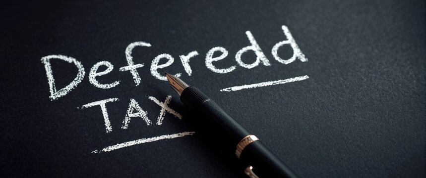 Writing Deferred Tax on a Chalkboard with a Black Pen