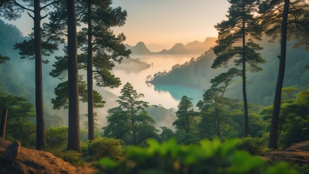 Pang Tong National Park is an excellent destination for camping due to its pine trees and mountain lake.