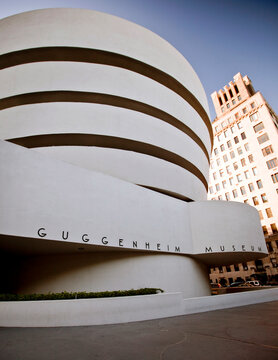 New York, USA; 30th Aug 2012: The famous New York landmark Guggenheim museum building