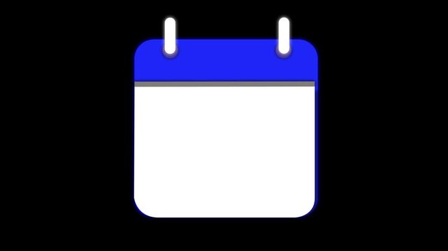 Animated calendar page turning to august month 31 days, date reminder concept for business planning and scheduling