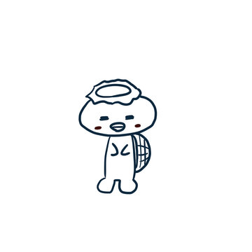 A cute standing kappa