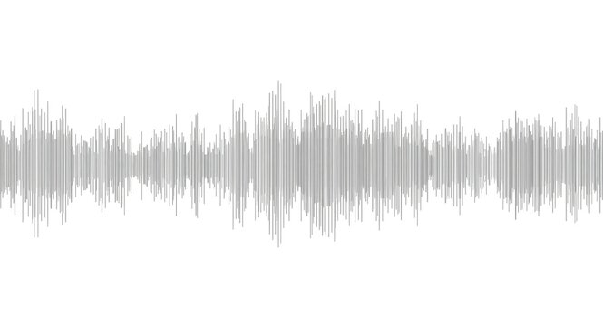 Sound Waveform Representation with Equal Amplitude Variations on White Background