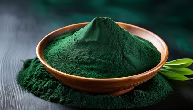 a bowl of spirulina algae powder highlighting natural detox benefits and antioxidant properties
