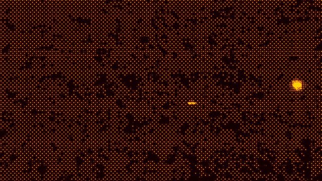 Retro flickering halftone dots and dithered noise for vintage cinematic overlay