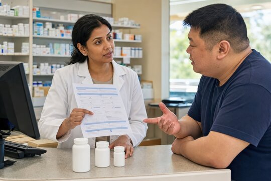 Patient Discharge Checklist Pharmacist Reviews Medication List Before