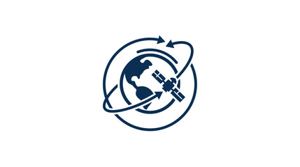 Global Satellite Orbiting Earth Icon © Sesel