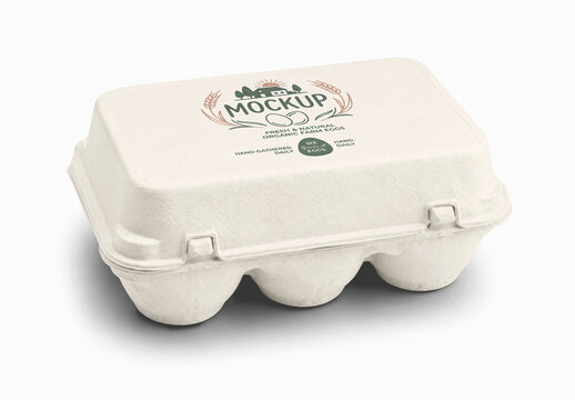 Egg Carton Isolated Mockup