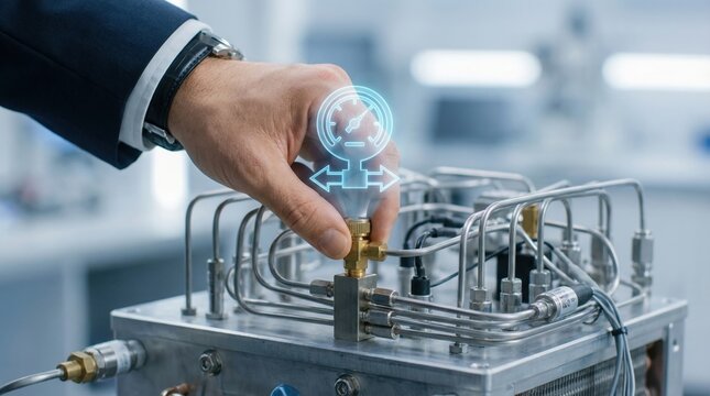 High tech cooling system controls power distribution in data center facility with precise pressure regulation for optimal performance and safety