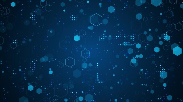 Advanced Digital Data Network Background Featuring Artificial Intelligence, Blockchain, Quantum Computing and Internet Technology Loop