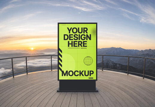 Poster Mountain Overlook Mockup