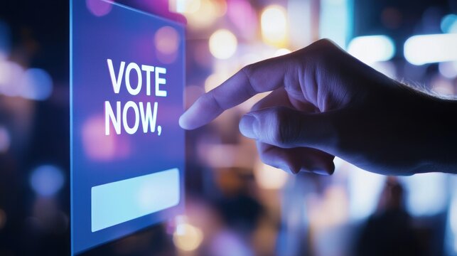 Vote now touchscreen interaction concept