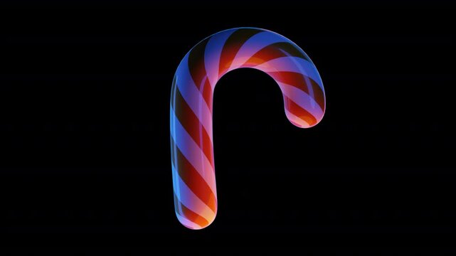 3D Halloween Candy Icon On Alpha. Looped animation