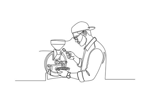 Microbiologist examining specimen under laboratory microscope