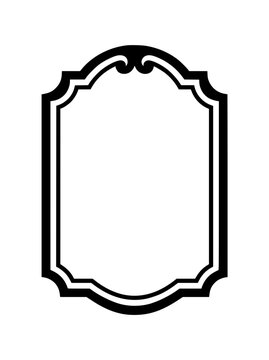 Vintage Decorative Frame Silhouette Border Label