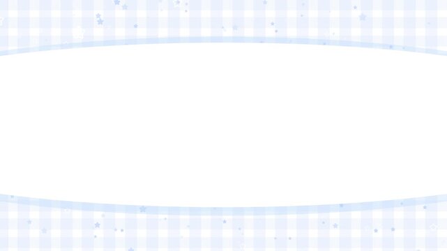 Cute Blue Ckeckered Plaid Wallpaper With Blue Star And Blank Space DecorationVideo Motion Background