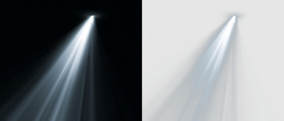 Fototapeta premium White Spotlight with Soft Volumetric Light Effect PNG