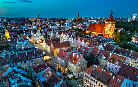 View of Olsztyn in Warmian Masurian Voivodeship, Poland
