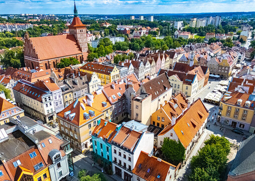 View of Olsztyn in Warmian Masurian Voivodeship, Poland