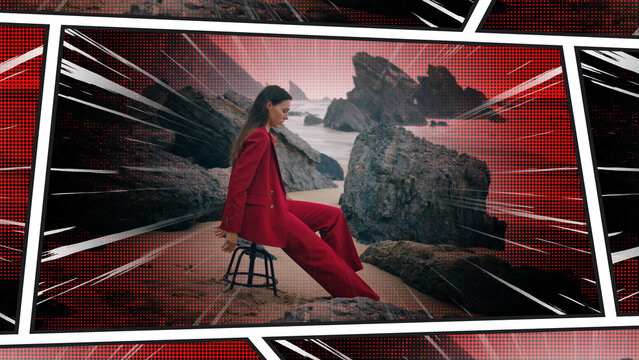 Premium Overlays Comic 2 &ndash; Comic Book Effects, Pop Art Overlays and Graphic Novel Style Motion Graphics for Video Editing and Social Media Content