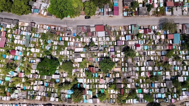 Aerial view of Tagaytay City Cemetery along TCI Road in Tagaytay City, Cavite, Philippines