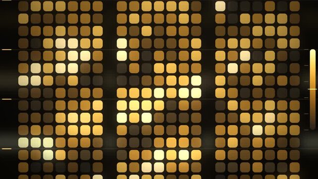 Calendar Heatmap Grid Of Contribution Cells Updating In Waves Seamless Loop Data Background in deep amber tones