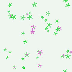 Vector illustration of ditsy floral soft jade in flat design style on © Dima
