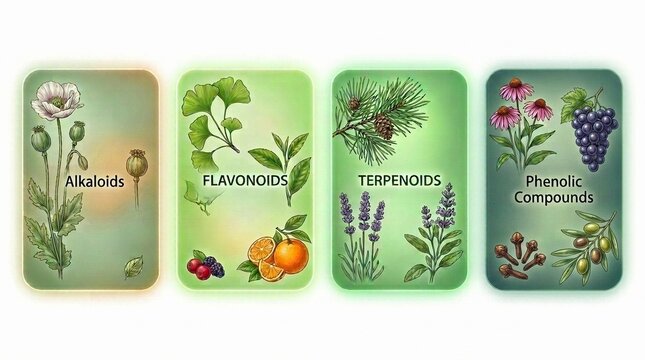 Botanical classification of phytochemicals in different plants