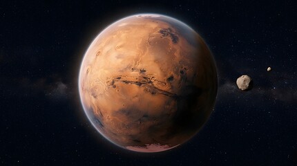 Obraz premium Planet mars realistic 3d render