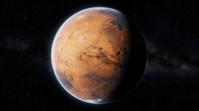 Planet mars realistic 3d render