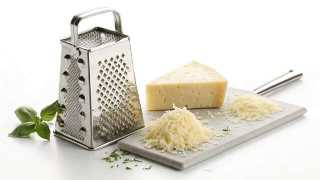Stainless Steel Cheese Grater Isolated on White Background