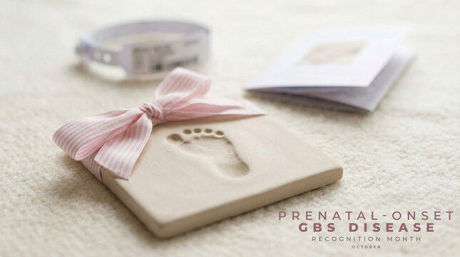Prenatal-Onset GBS Disease Recognition Month Concept Image, featuring maternal health, newborn protection, and disease awareness.