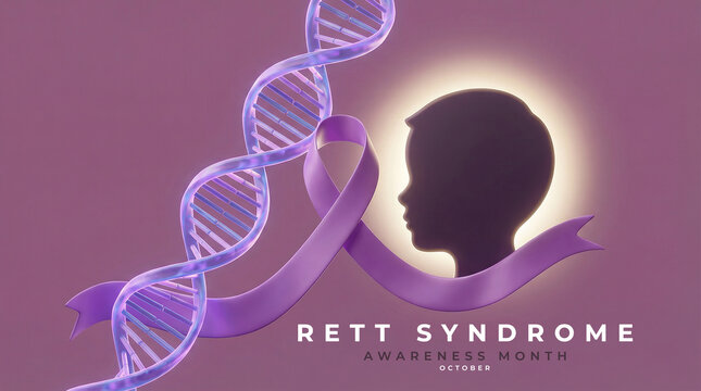 Rett Syndrome Awareness Month Concept Image, featuring rare disease awareness, family support, and neurological health.