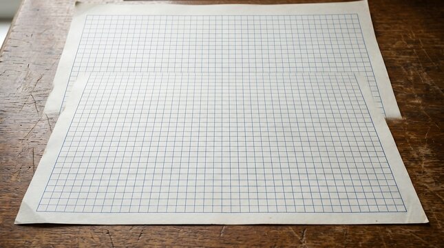 Vintage computer punch cards on wooden table. Retro data storage technology background.