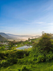Fototapeta premium Beautiful Mountain Landscape at Sunrise