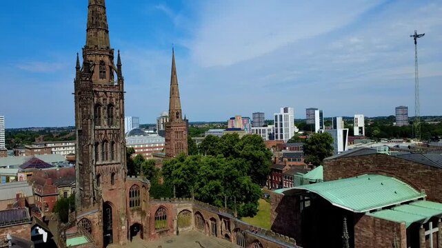 Coventry Cathedral City Centre Panorama