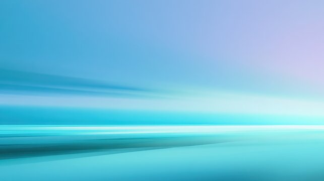 Abstract motion blur background of blue and turquoise horizontal lines