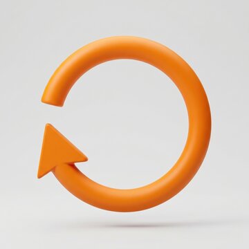 Orange circular arrow