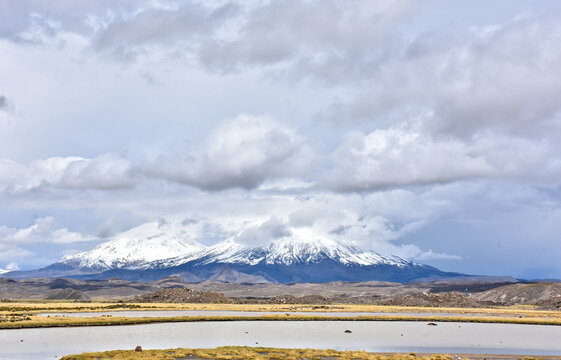 Parinacota Volcano. Lauca National Park. Chile.